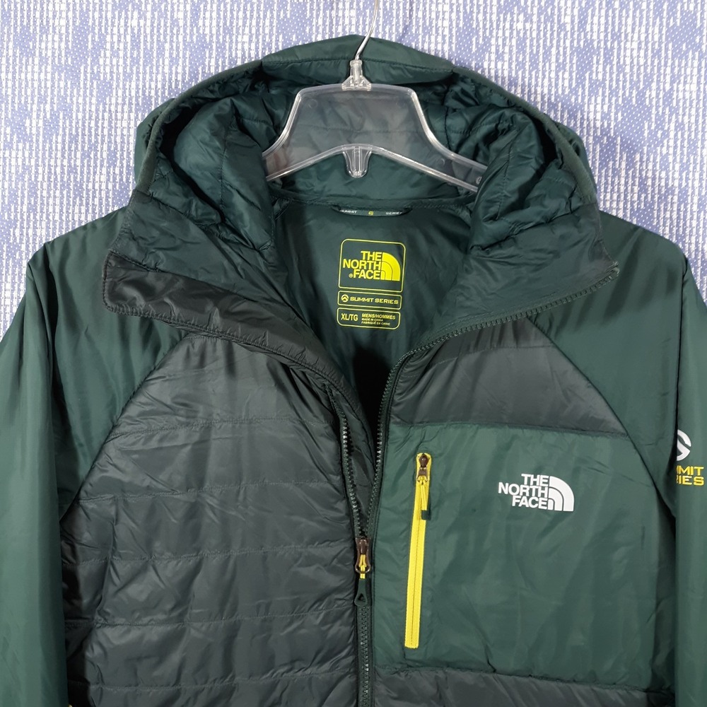 The North Face Summit Series Puffer Down Parka Jacket Hooded Mens XL Green - Picture 3 of 12